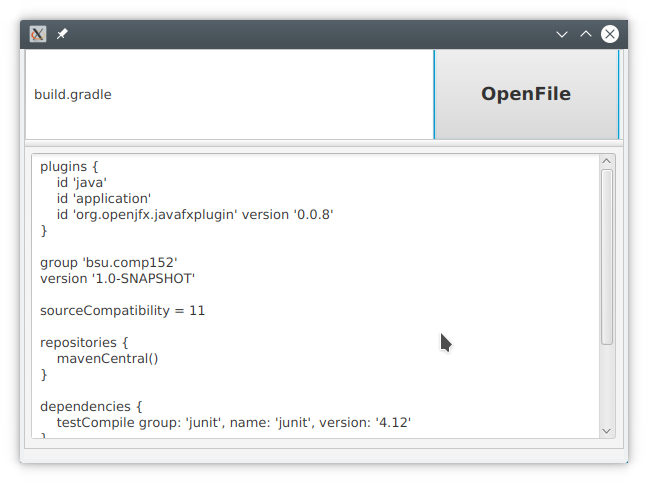 example window for project 4